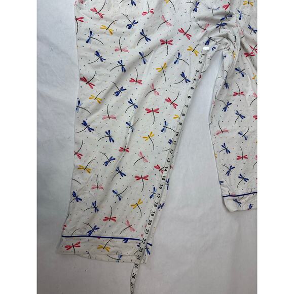 BedHead Pajama Set Dragonflies Short Sleeve Crop Pants 100% Cotton Plus Size 1X - Picture 11 of 11